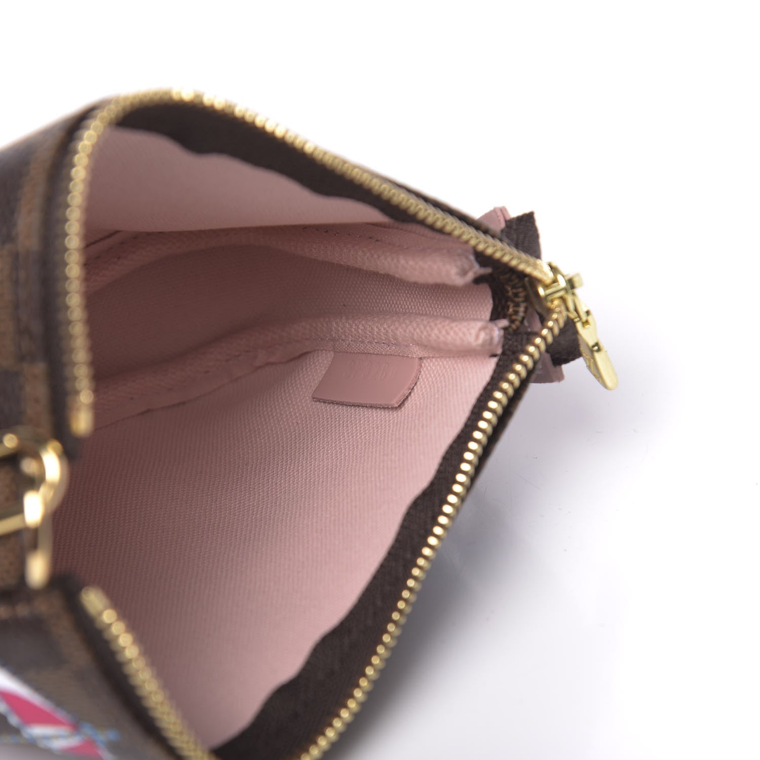 Louis Vuitton Damier Ebene 2020 Christmas Animation Big Wheel Mini Pochette Accessories Rose Ballerine 7 of 7