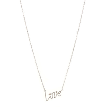 Tiffany Sterling Silver Paloma Picasso Graffiti Love Pendant Necklace 1 of 5