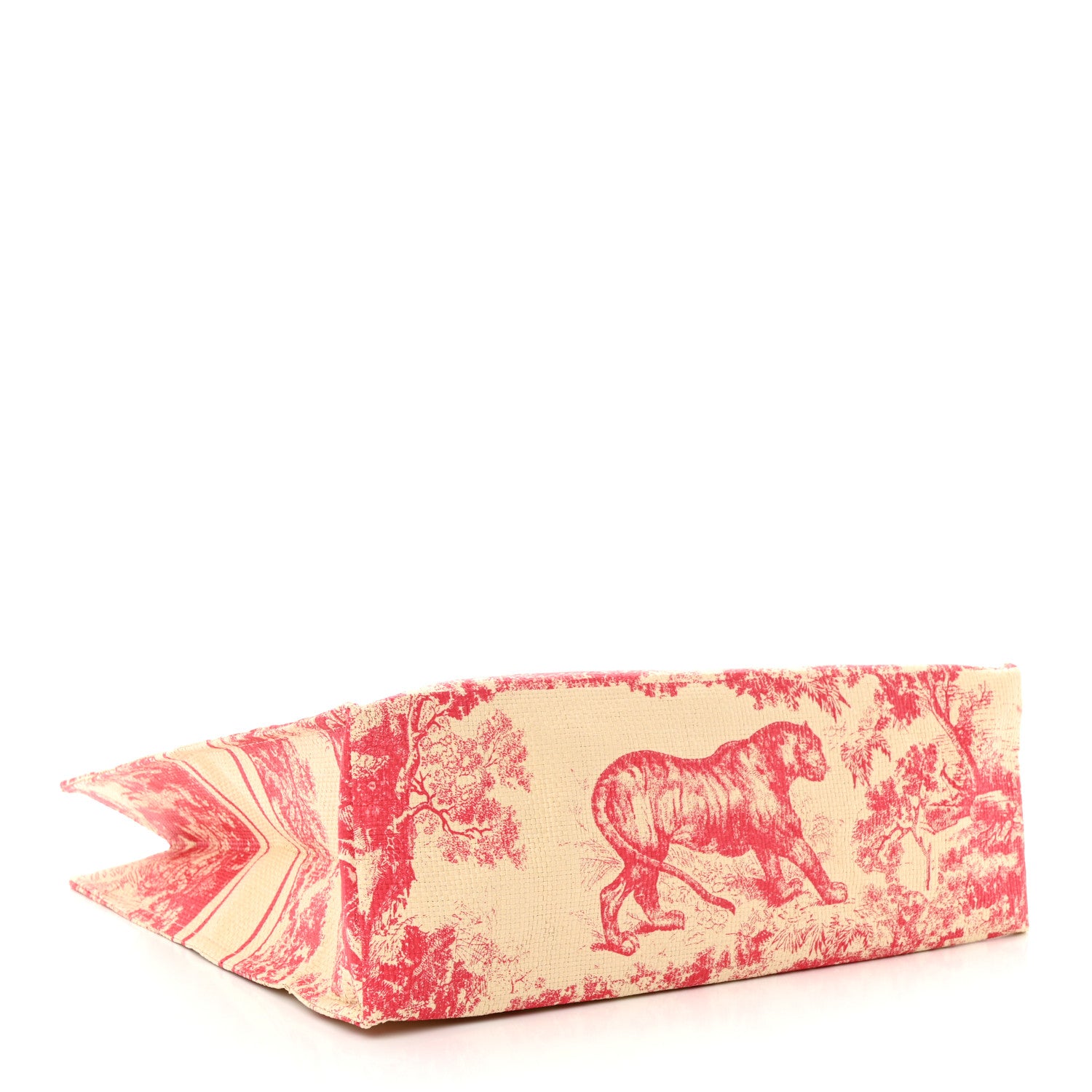 Christian Dior Straw Dioriviera Tote Pink 4 of 8