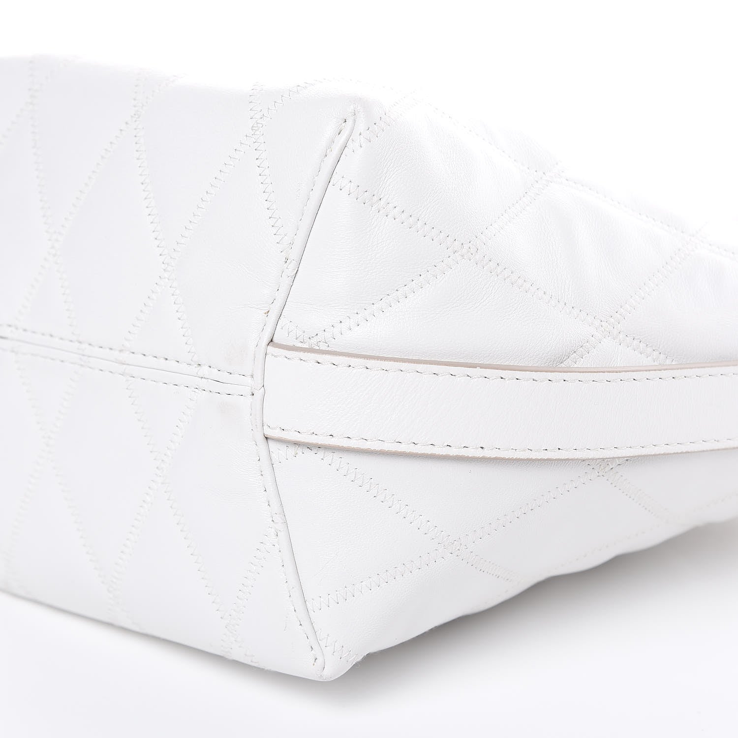 Givenchy Lambskin Quilted Mini GV Bucket Bag White 9 of 10