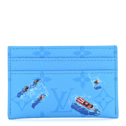 Louis Vuitton Monogram Double Card Holder Blue lagoon 1 of 7