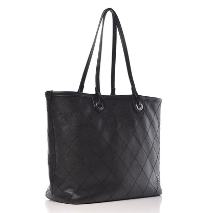 Chanel Grained Calfskin Shopping Fever Tote Black 4 of 21