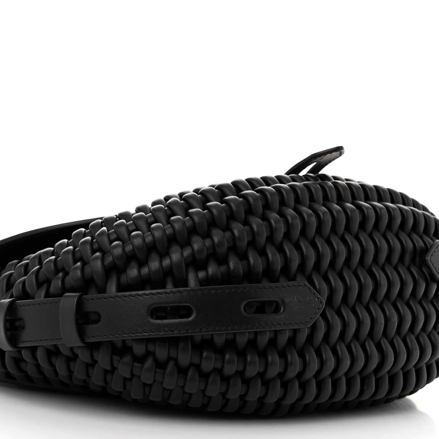 Tom Ford Calfskin Woven T-Twist Crossbody Black 7 of 8