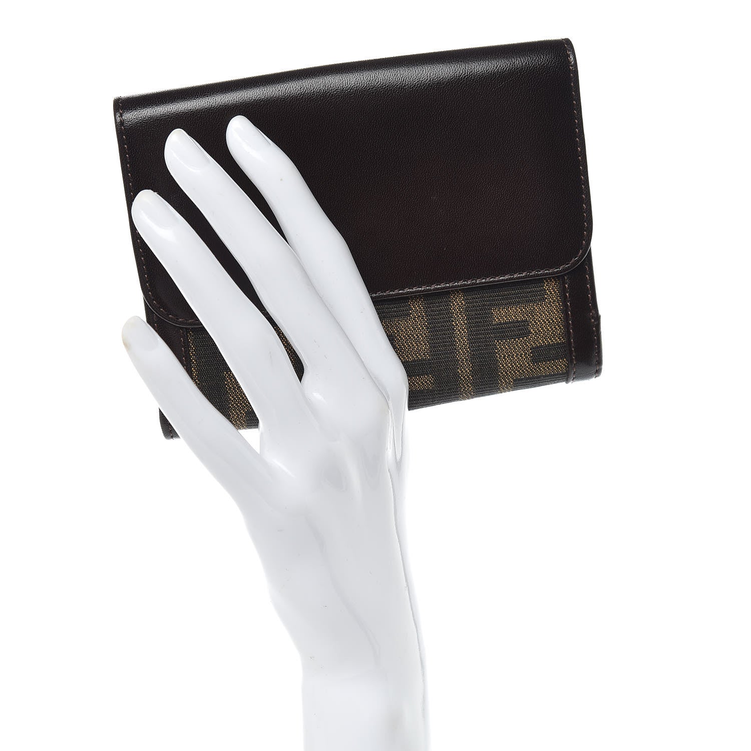 Fendi Zucca Compact Wallet Tobacco 2 of 8
