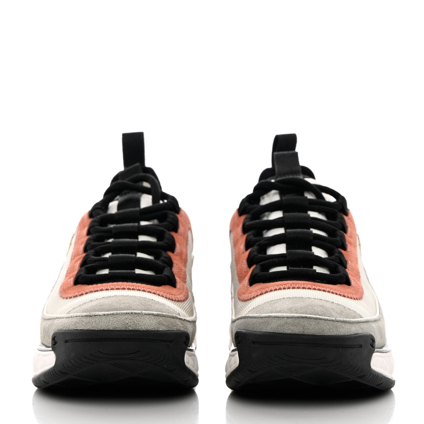 Fabric Suede CC Sneakers 37.5 White Light Grey Pink
