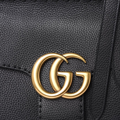 Gucci Calfskin Small GG Marmont Top Handle Bag Black 10 of 10