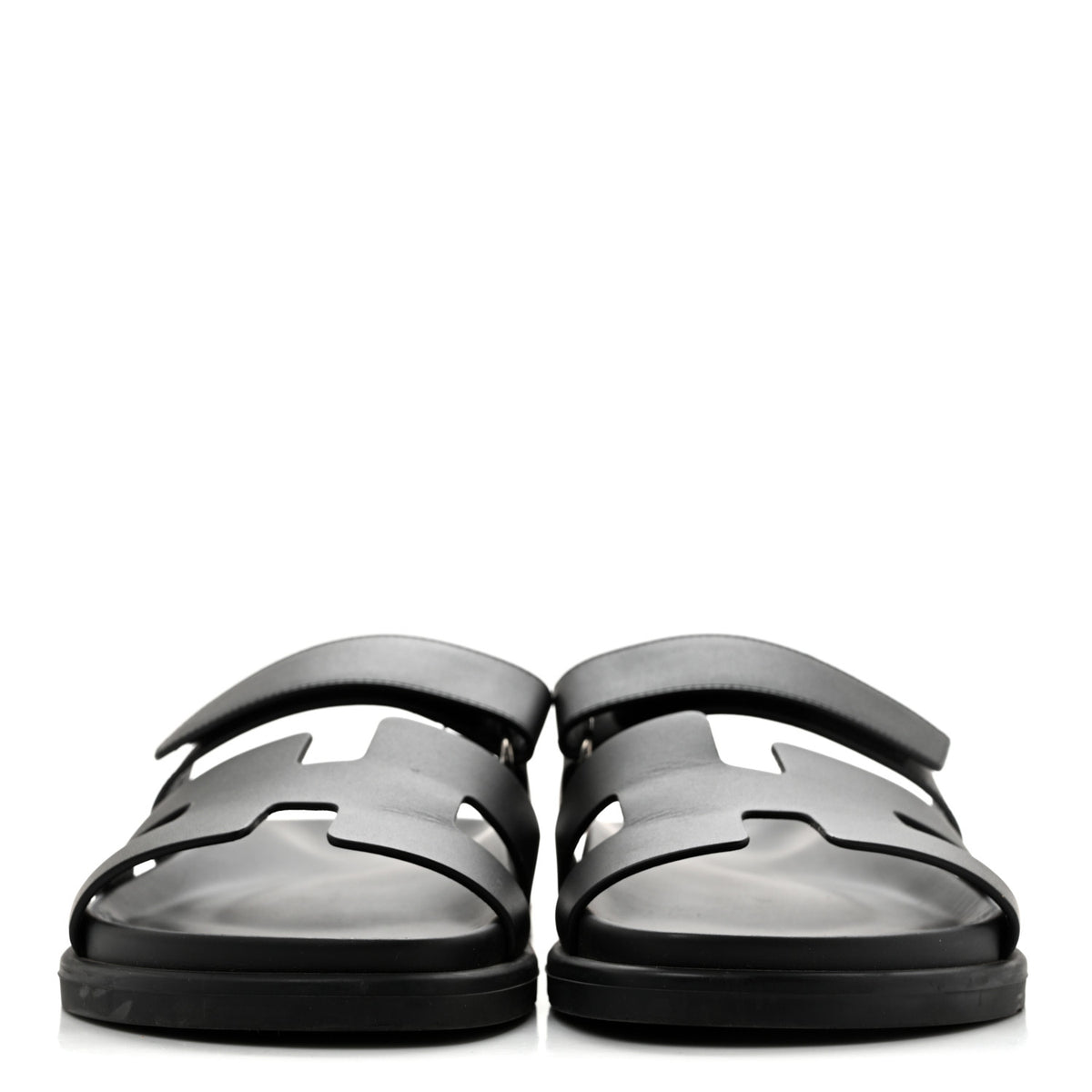 Hermes Calfskin Womens Chypre Sandals 39 Black 3 of 13