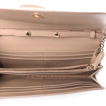 Burberry Haymarket Check Henley Wallet On Chain Mid Camel 5 of 9