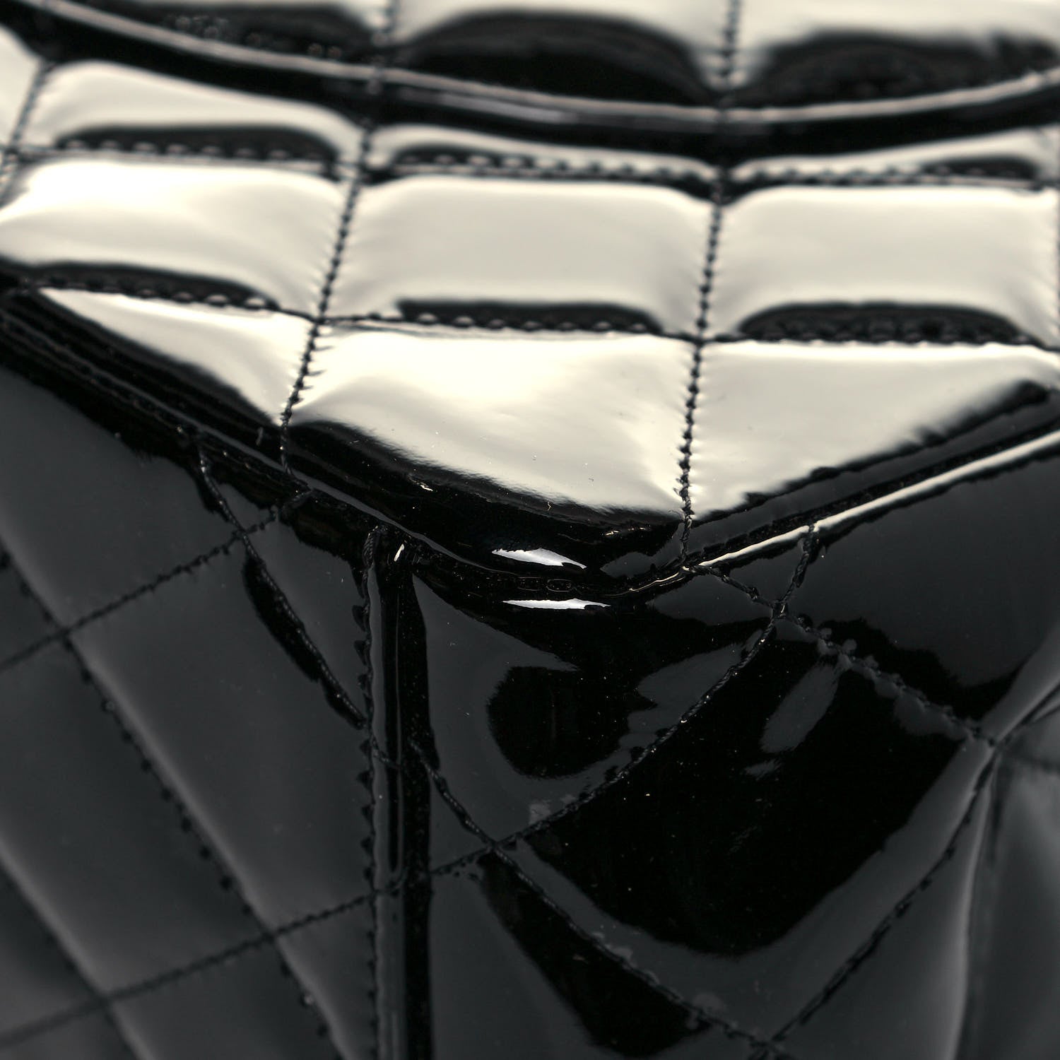 Chanel Patent Quilted Maxi Double Flap Black 12 of 14