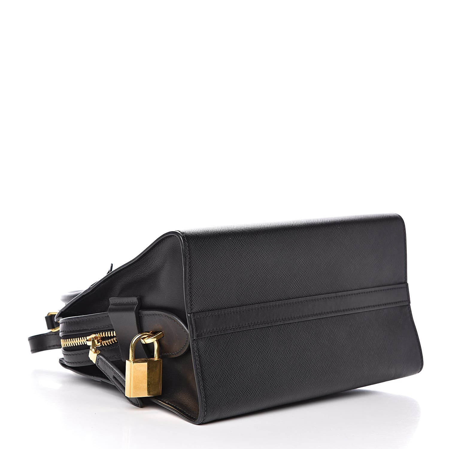 Prada Saffiano City Calfskin Small Esplanade Tote Black 4 of 9