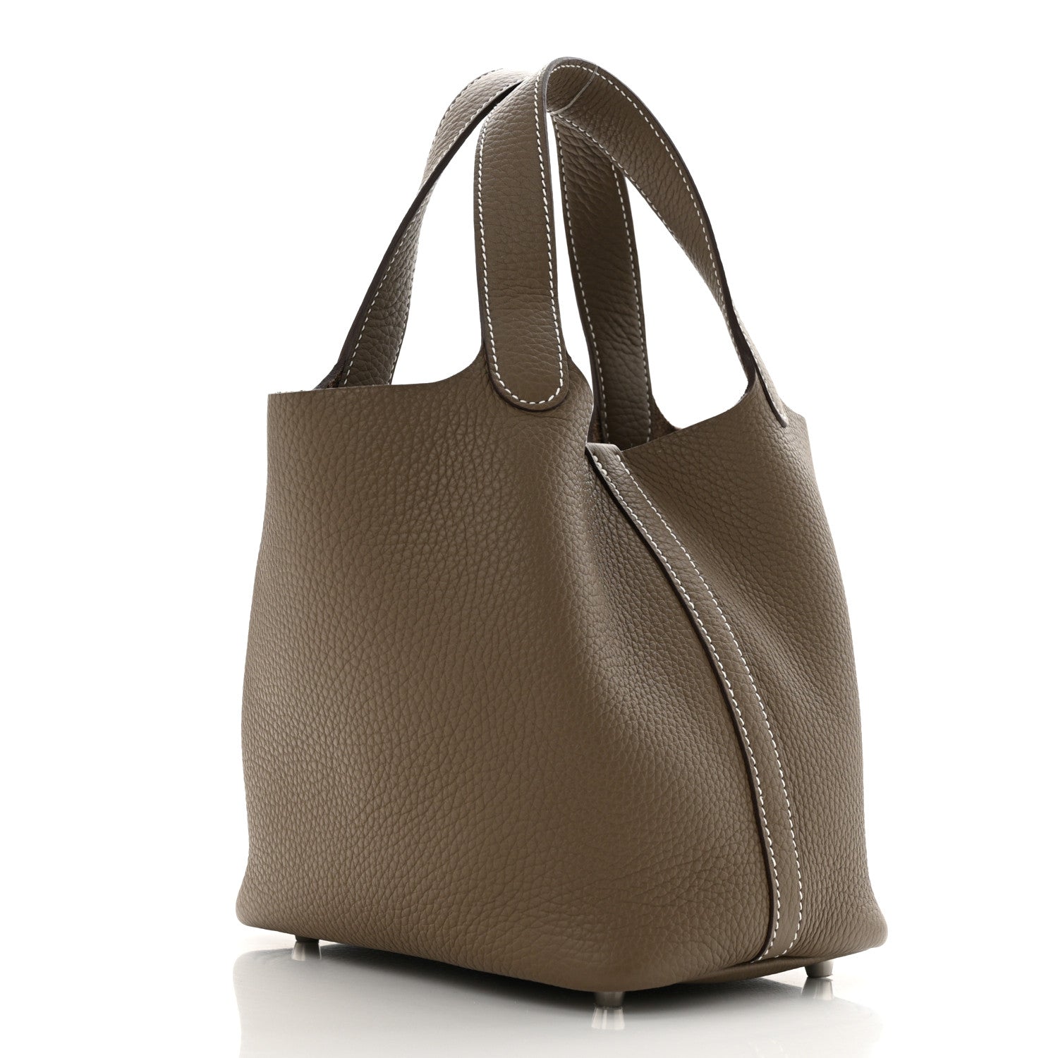 Hermes Taurillon Clemence Picotin Lock 18 PM Etoupe 2 of 11
