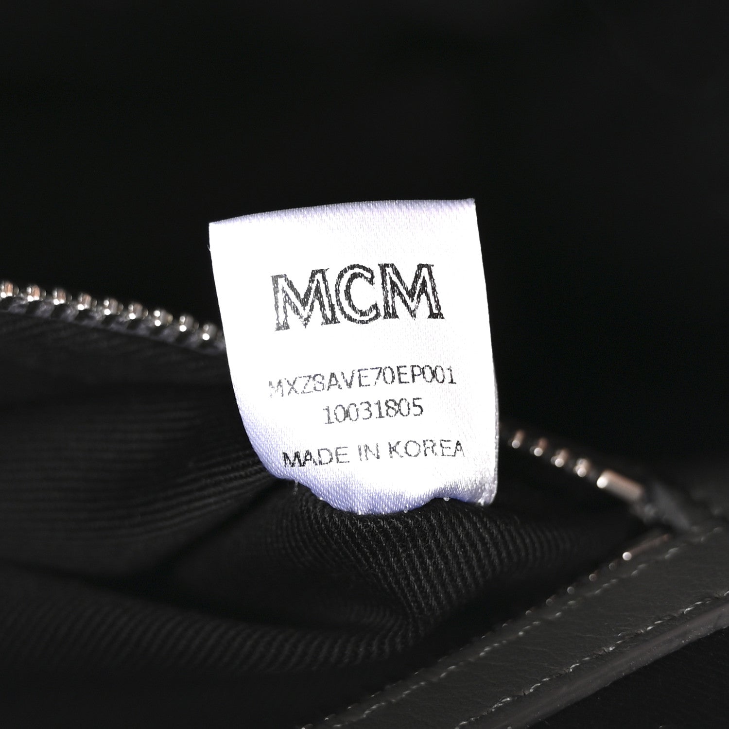 MCM Visetos Studded Zip Pouch Phantom Grey 8 of 9