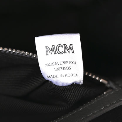MCM Visetos Studded Zip Pouch Phantom Grey 8 of 9