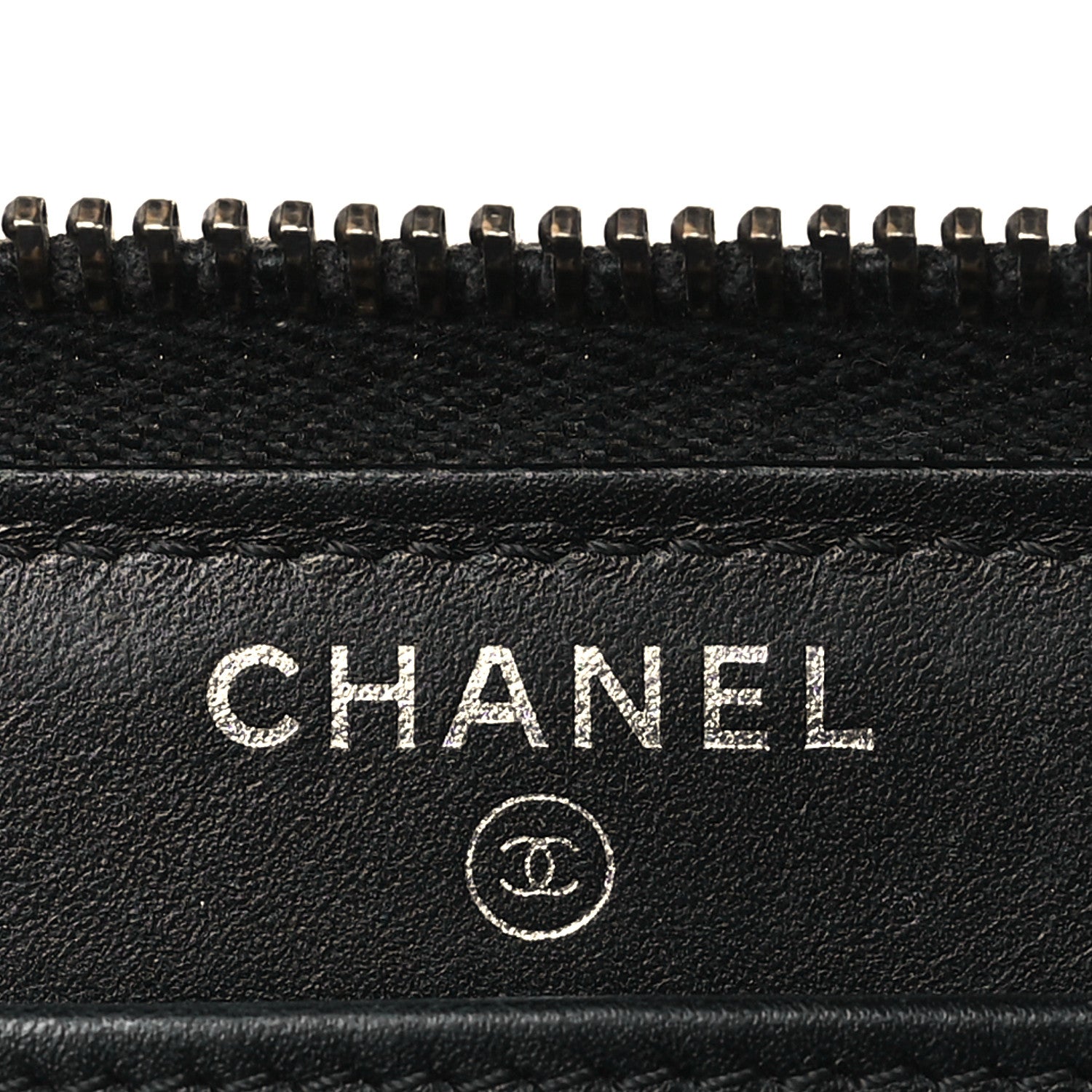 Chanel Glazed Calfskin Quilted Small Coco Boy Zip Around Wallet Black Black 6 of 8