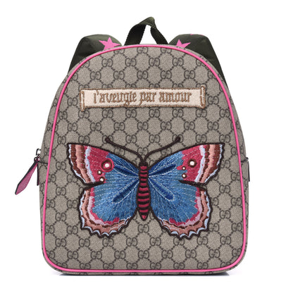 Gucci GG Supreme Monogram Childrens Blind For Love Butterfly Backpack 1 of 4