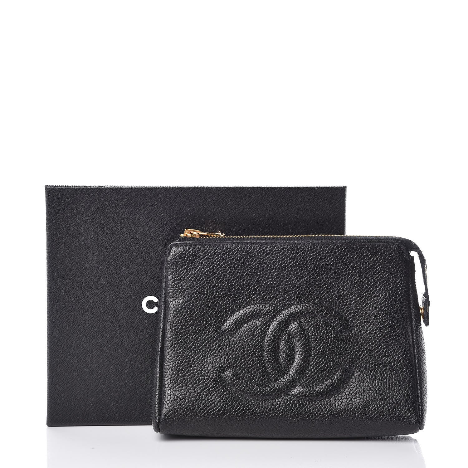 Chanel Caviar Timeless CC Cosmetic Pouch Black 10 of 10