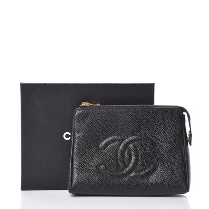 Chanel Caviar Timeless CC Cosmetic Pouch Black 10 of 10
