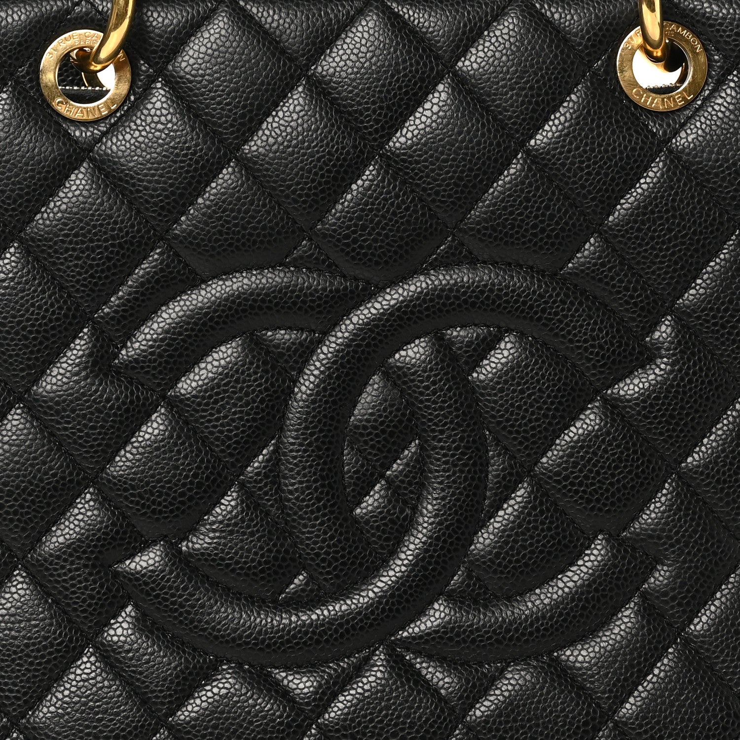 Chanel Caviar Quilted Grand Shopping Tote GST Black 9 of 11