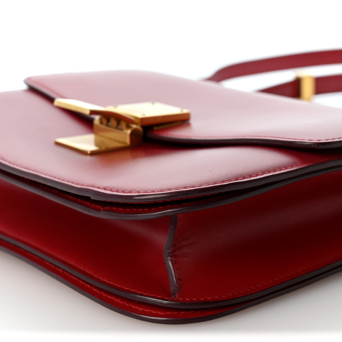 Celine Box Calfskin Medium Classic Box Flap Bag Red 9 of 9