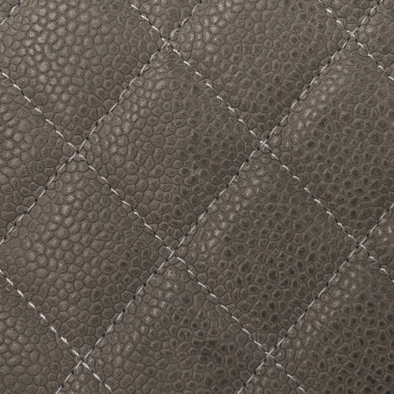 Chanel Caviar Quilted Large Gusset Zip Around Wallet Grey 15 of 15