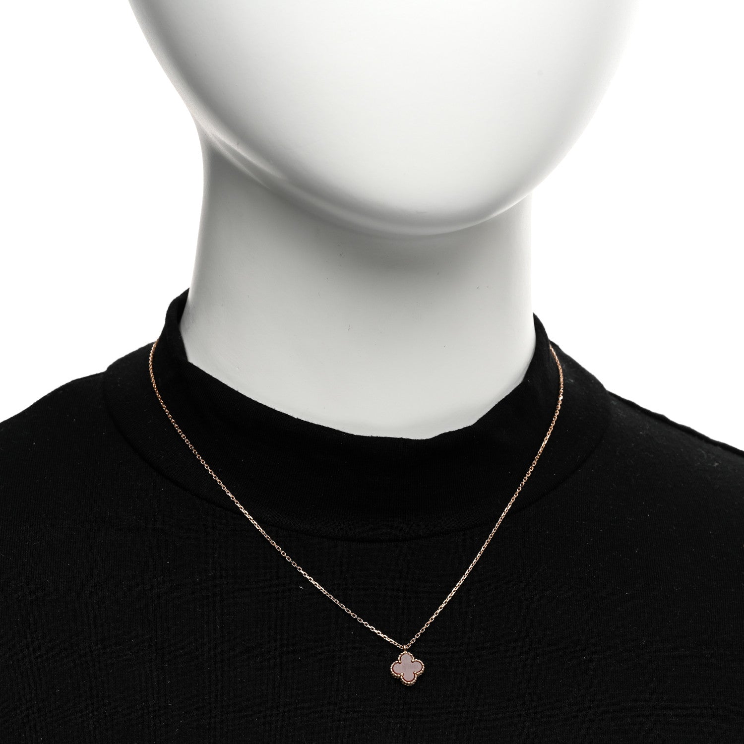 Van Cleef & Arpels VAN CLEEF & ARPELS 18K Rose Gold Carnelian Sweet Alhambra Pendant Necklace 2 of 5