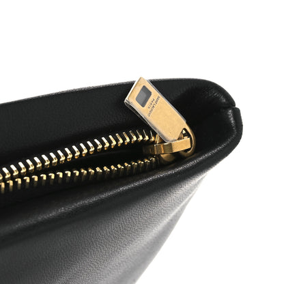 Saint Laurent Lambskin Small Calypso Pouch Black 11 of 11