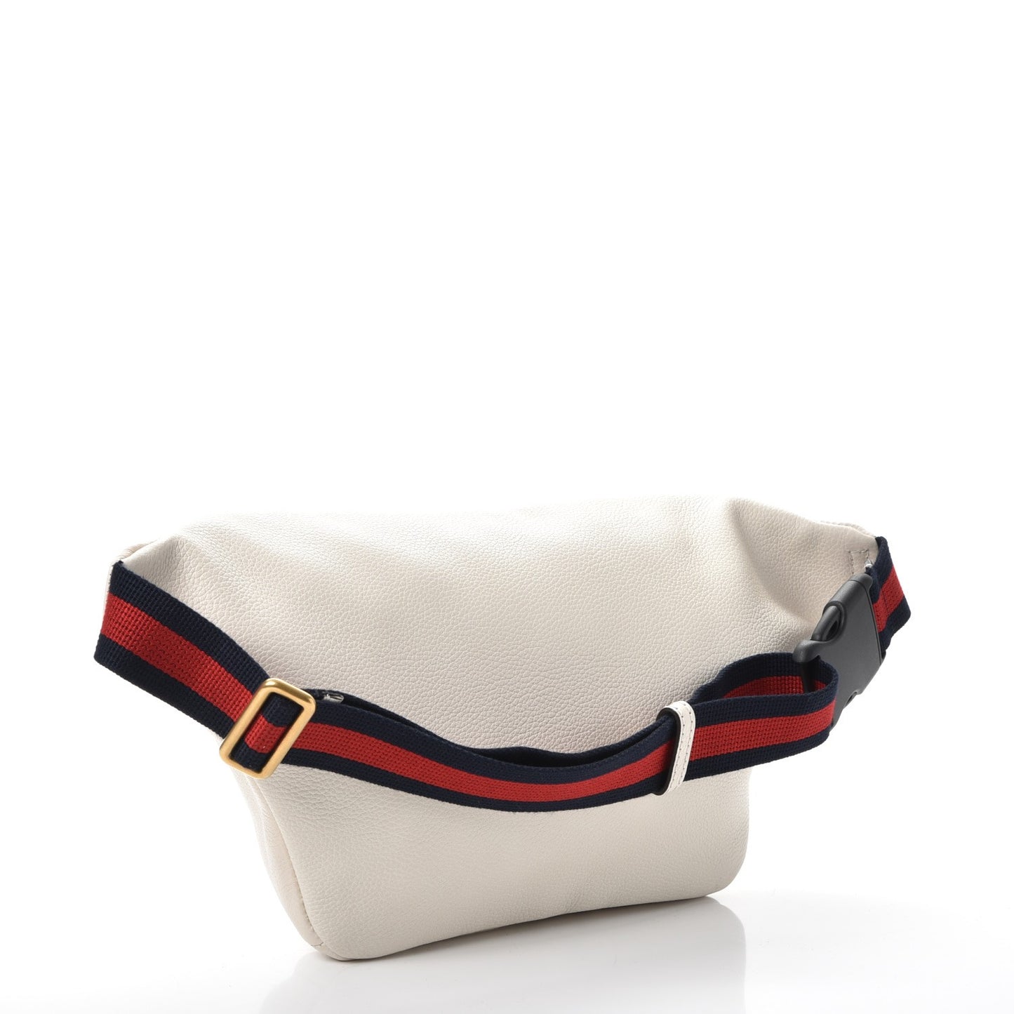 Grained Calfskin Logo Belt Bag White