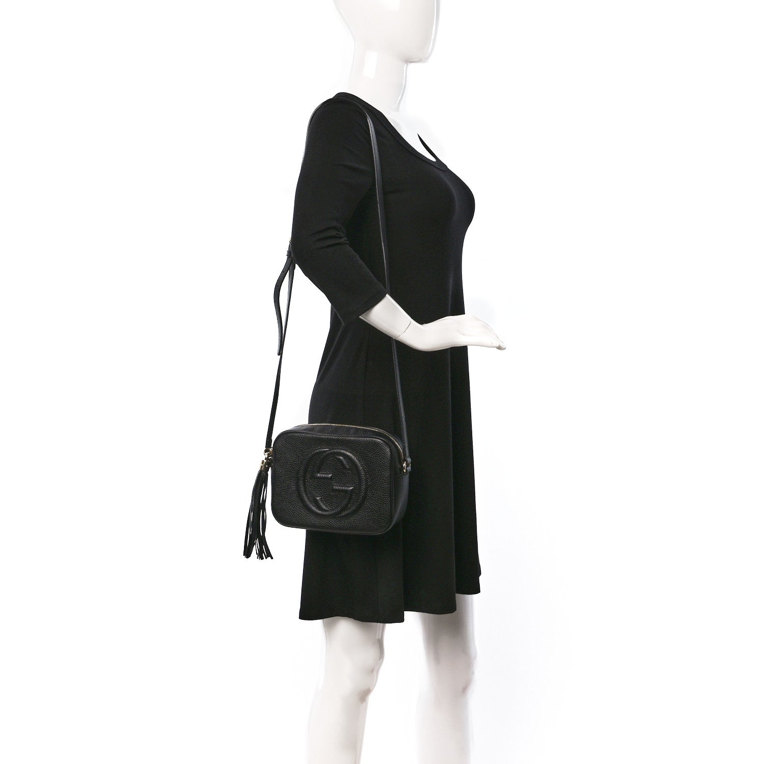 Gucci Pebbled Calfskin Small Soho Disco Bag Black 2 of 9