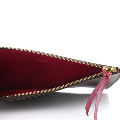 Louis Vuitton Monogram Felicie Chain Wallet Zippered Insert Fuchsia 5 of 6