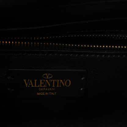 Valentino Garavani Nappa Large Roman Stud Shoulder Bag Black 6 of 9
