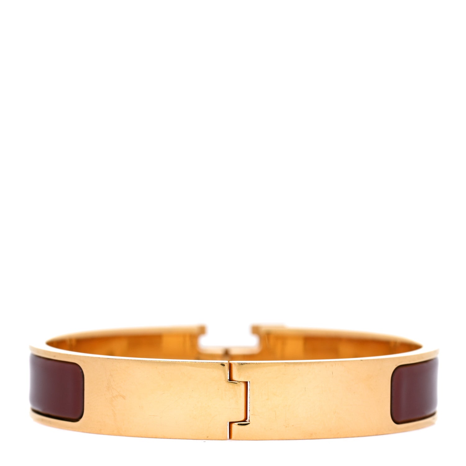 Hermes Enamel Narrow Clic Clac H Bracelet GM Rouge H 3 of 4