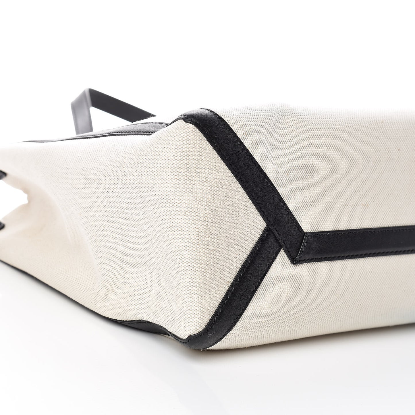Canvas Calfskin VLTN Print Small Rockstud Tote Naturale Black