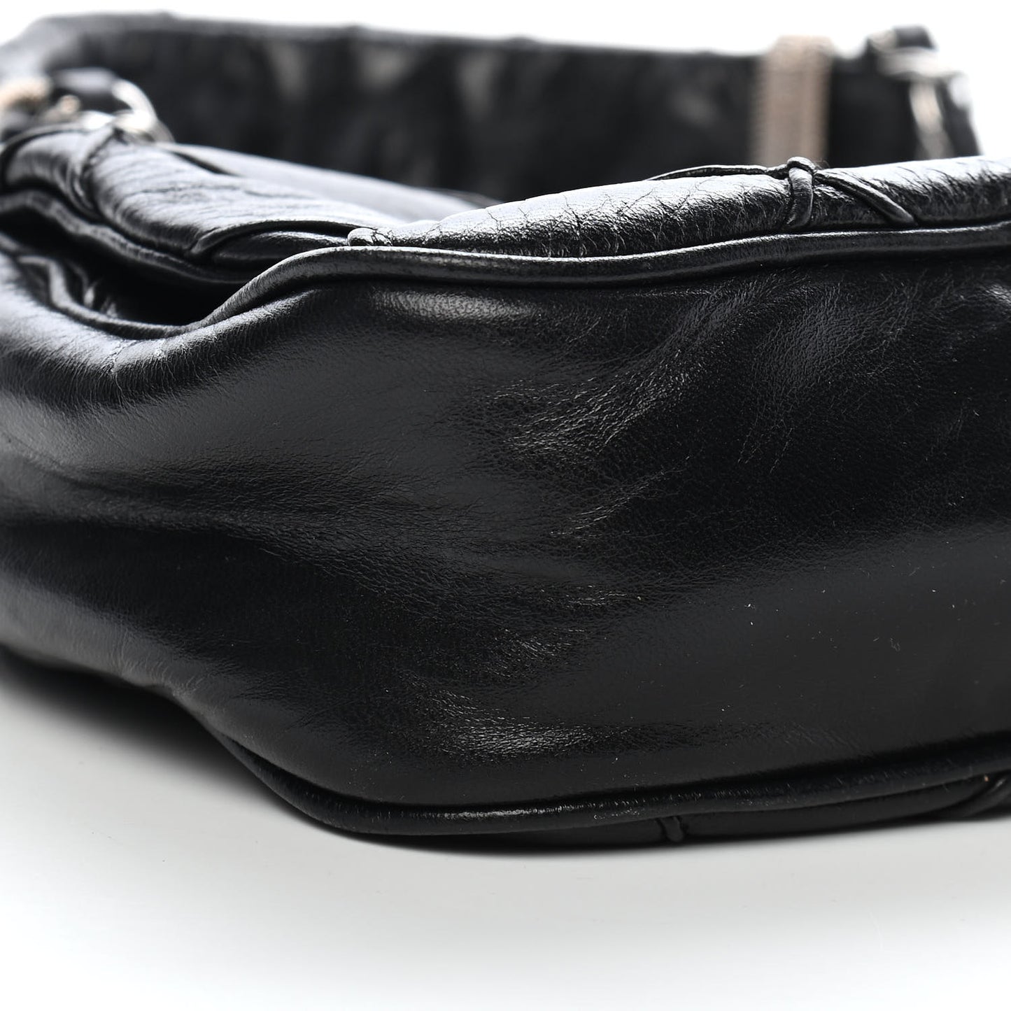 Lambskin Diamond Stitched CC Flap Shoulder Bag Black