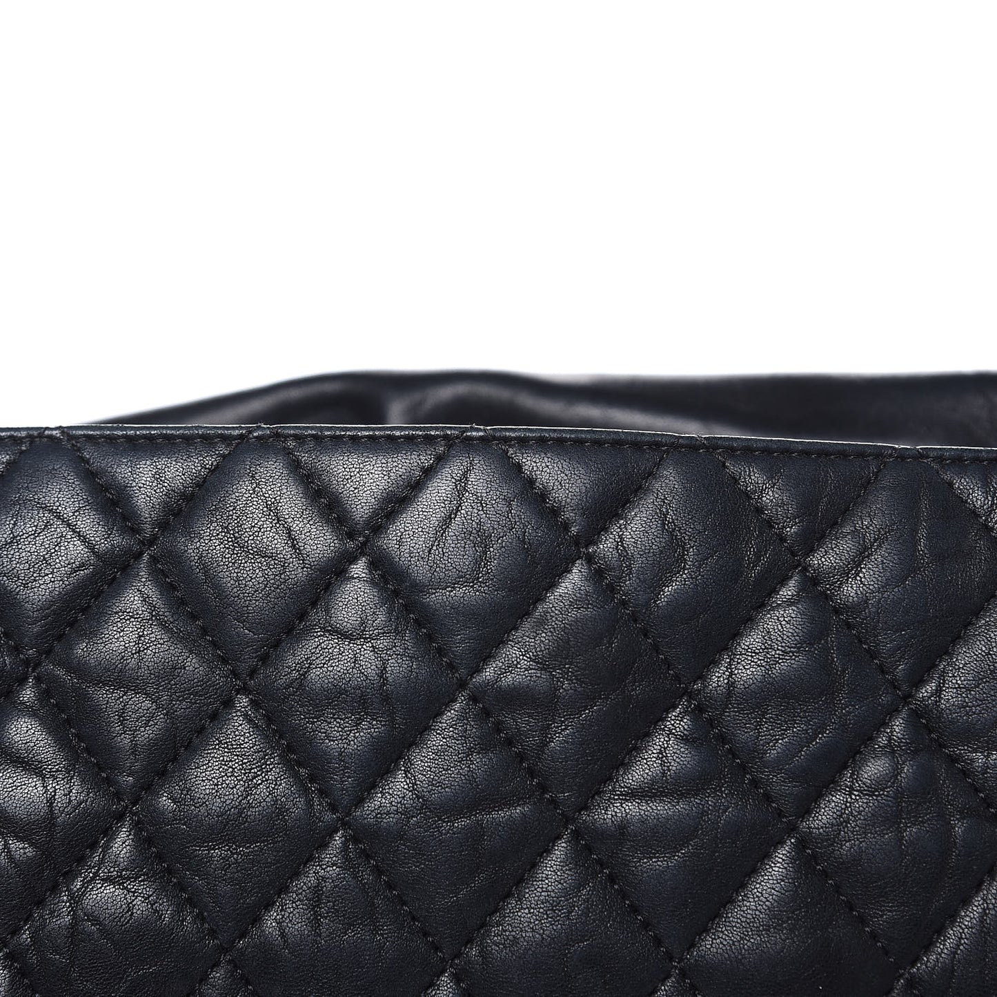 Washed Lambskin Quilted Maxi Chain Around Flap Black