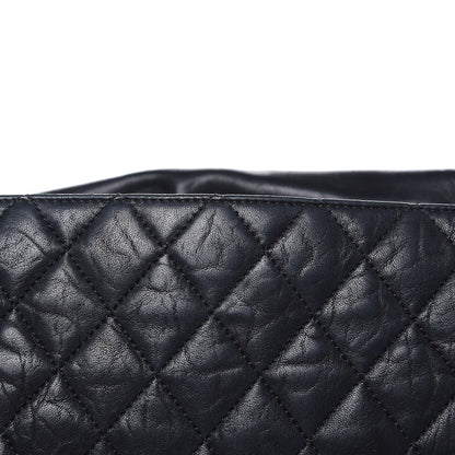 Chanel Washed Lambskin Quilted Maxi Chain Around Flap Black 10 of 19