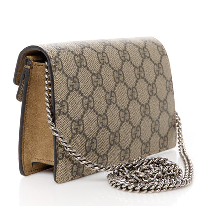 Gucci GG Supreme Monogram Super Mini Dionysus Shoulder Bag Taupe 3 of 9