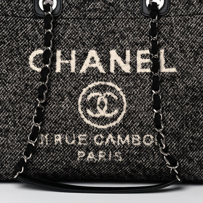 Chanel Mixed Fibers Calfskin Medium Deauville Tote Black 13 of 13