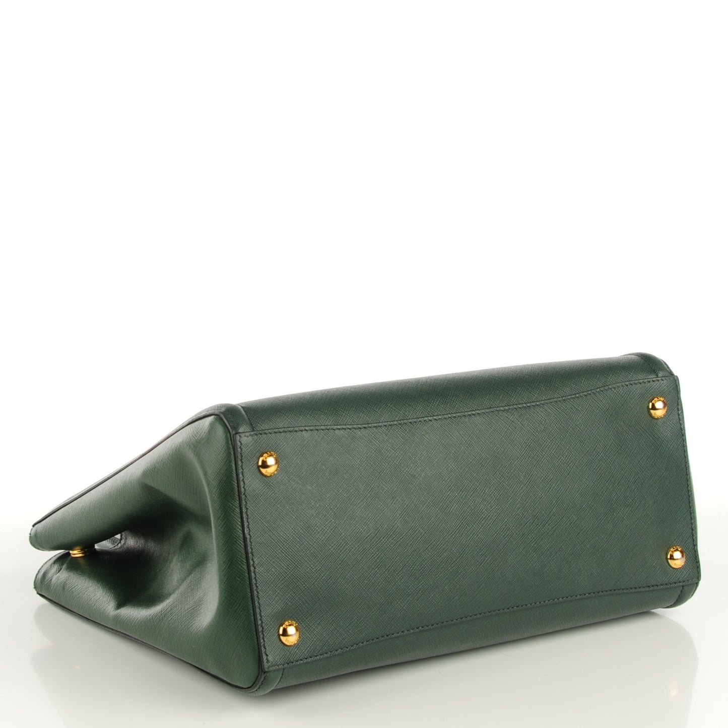 Saffiano Lux Bi-Color Tote Smeraldo