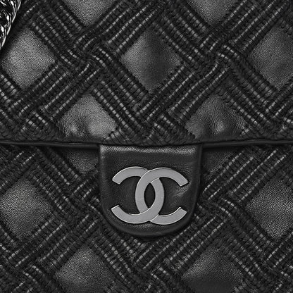 Chanel Lambskin Stitched Large Walk Of Fame Flap Black 11 of 12