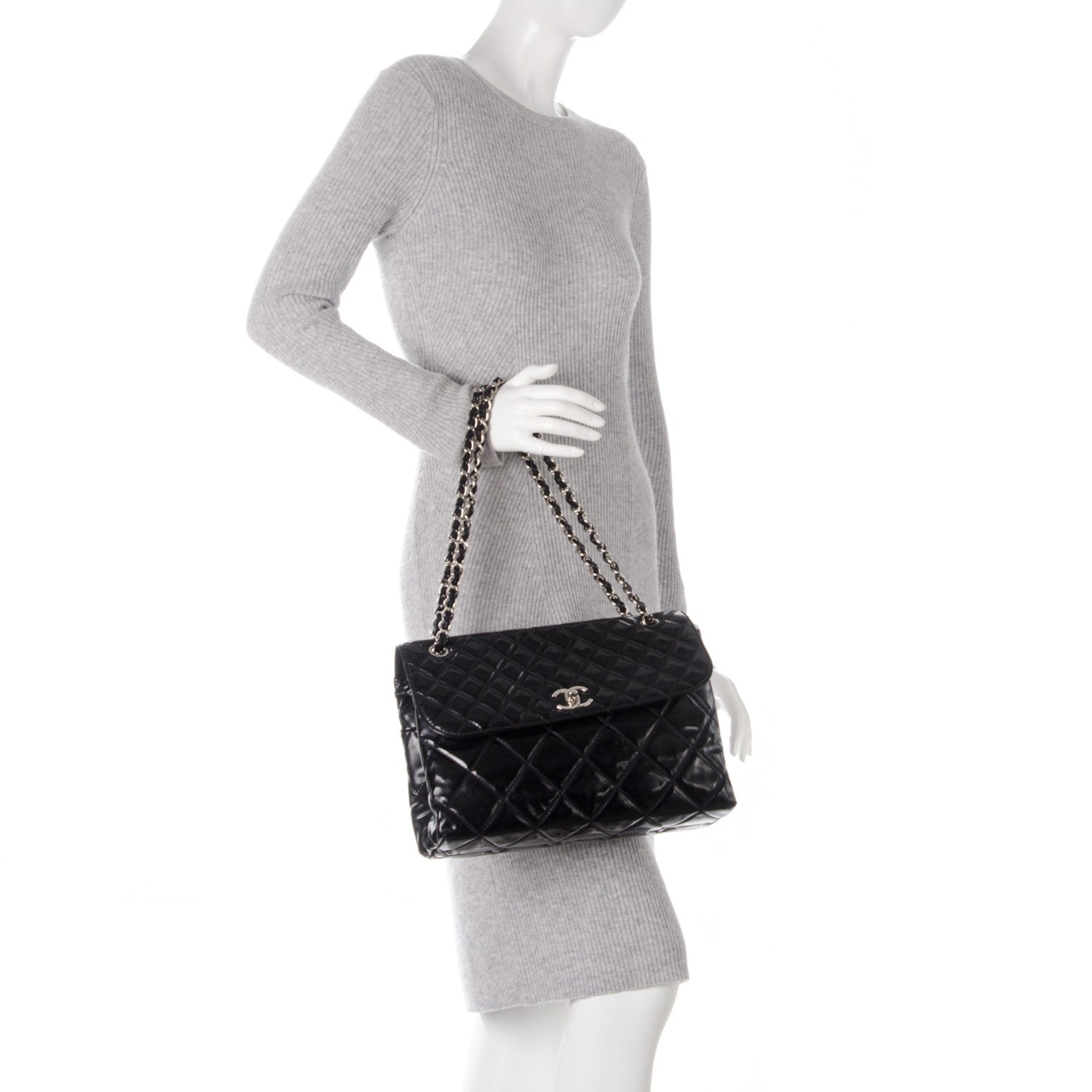 Chanel Vinyl Quilted In the Business Flap Bag Black 3 of 11