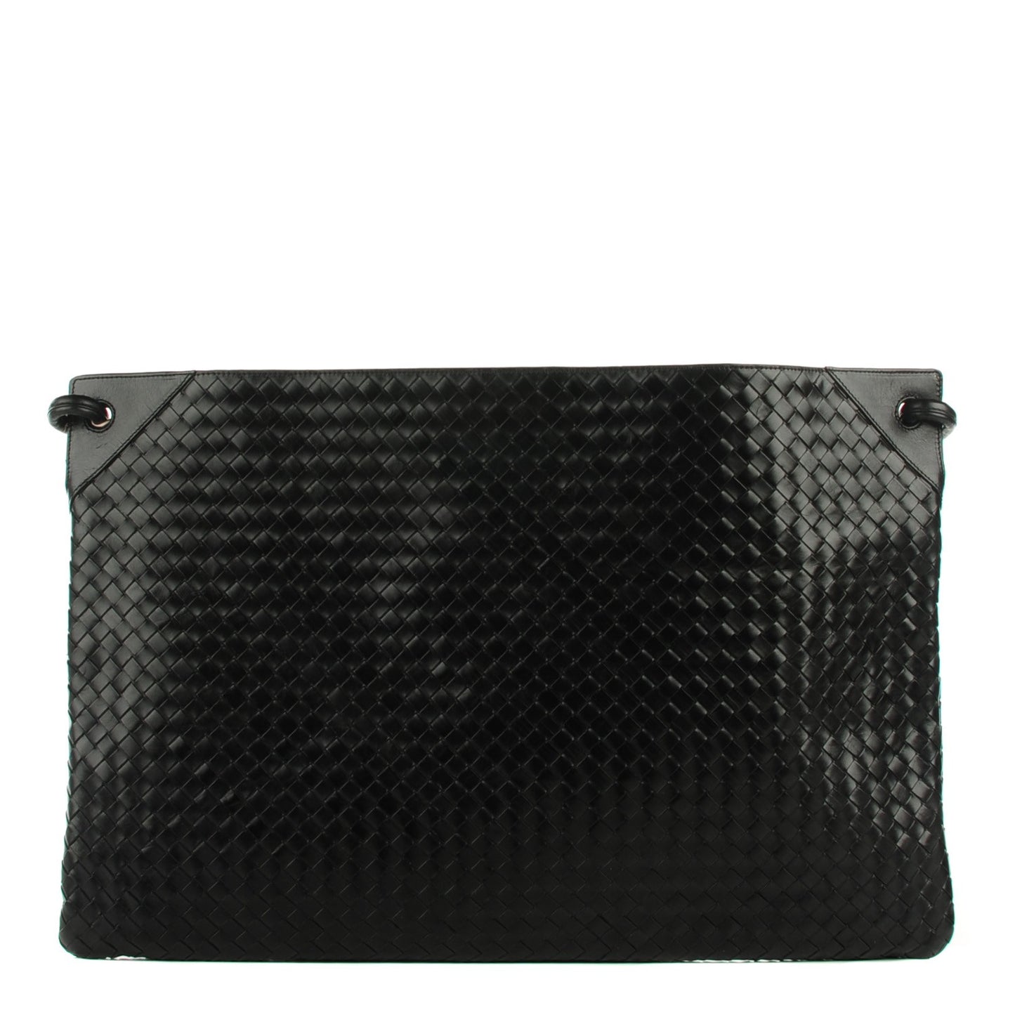 Nappa Intrecciato Flat Messenger Nero Black