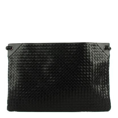 Bottega Veneta Nappa Intrecciato Flat Messenger Nero Black 1 of 8