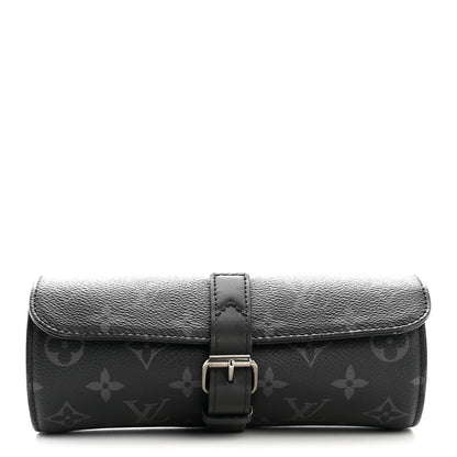 Louis Vuitton Monogram Eclipse 3 Watch Travel Case 1 of 8