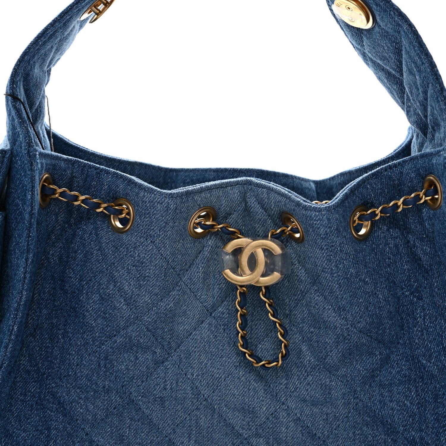 Chanel Washed Denim Quilted Small Chanel 25 Handbag Blue 8 of 11