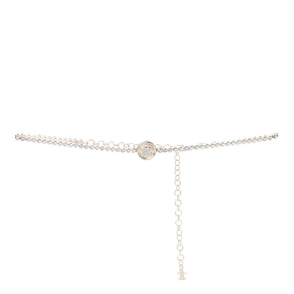 Chanel Crystal CC Chain Short Necklace Gold 1 of 4