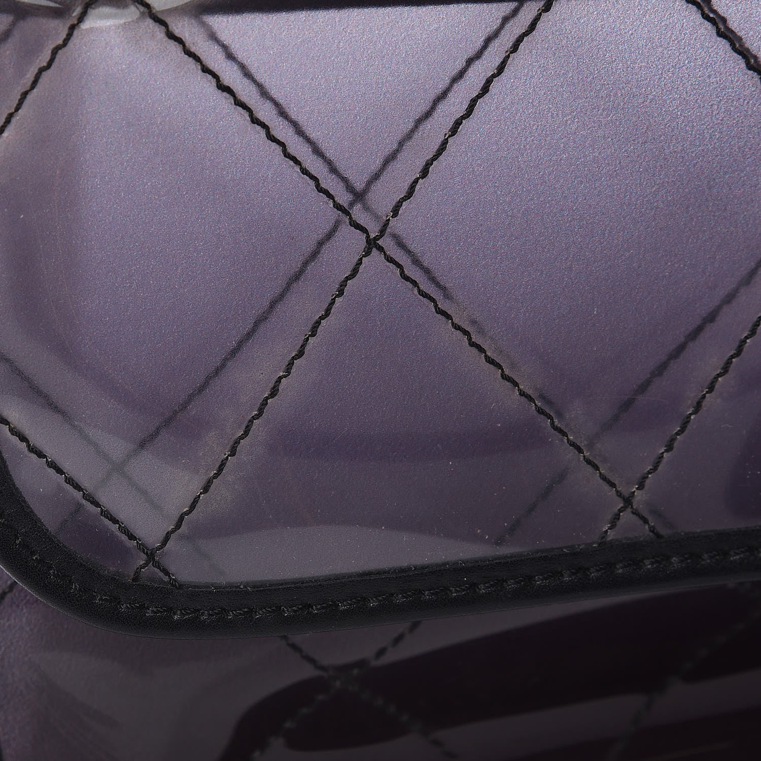 Chanel Vinyl Quilted Degrade Jumbo Single Flap Black 10 of 15
