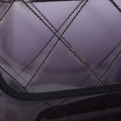 Chanel Vinyl Quilted Degrade Jumbo Single Flap Black 10 of 15