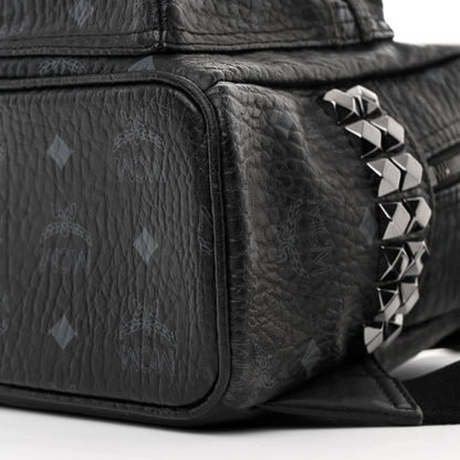 MCM Visetos Side Stud Mini Stark Backpack Black 10 of 10