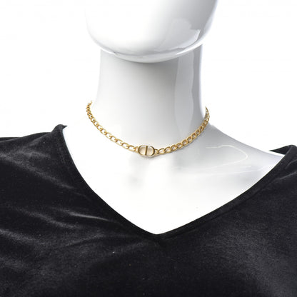 Christian Dior Metal Petit CD Choker Necklace Gold 2 of 4