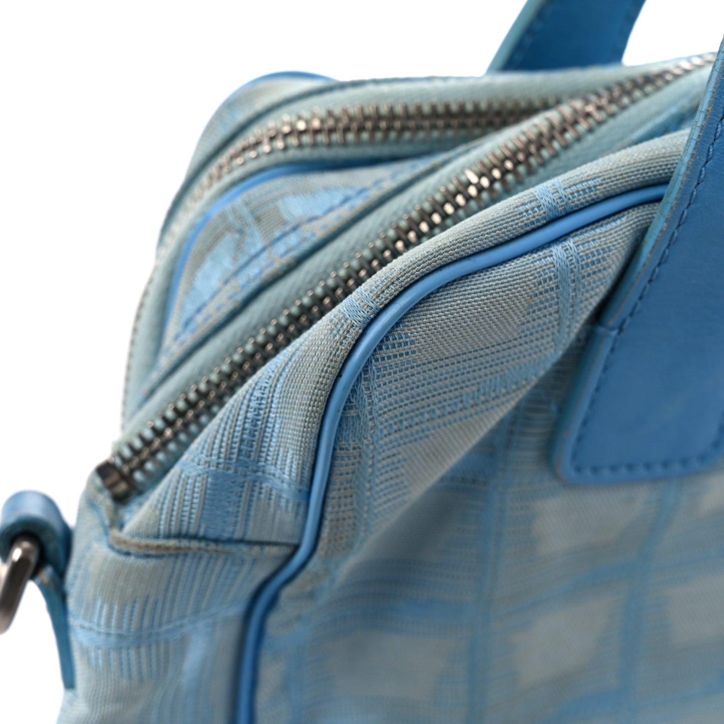 Nylon Medium Travel Tote Blue